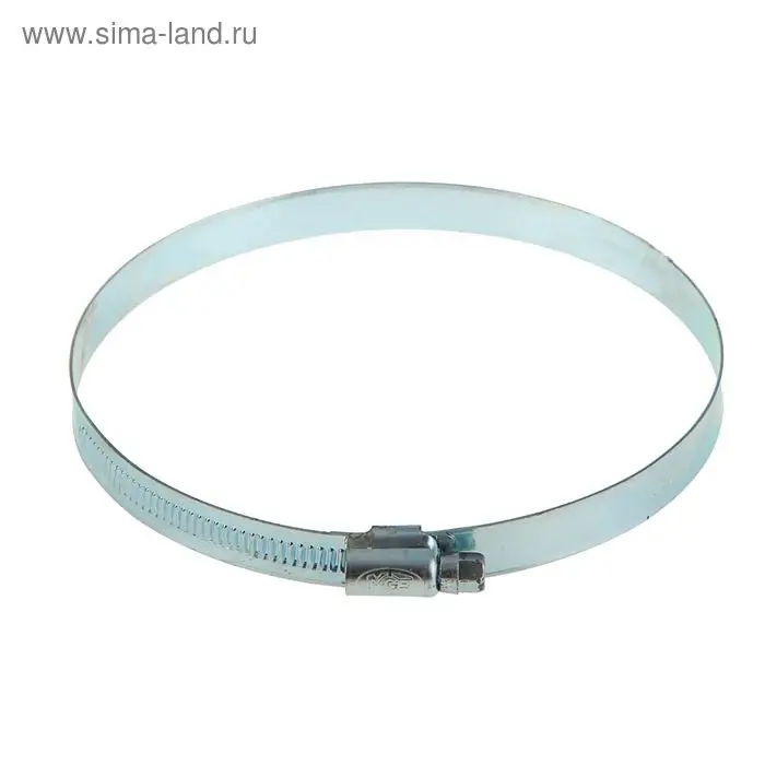 Хомут червячный MGF, диаметр 110-130 мм, ширина ленты 12 мм, оцинкованный