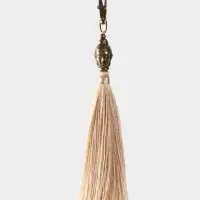 Брелок-кисточка "Будда" 17 см, цв. бежевый, золотистый