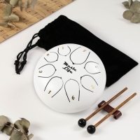 Глюкофон - музыкальный инструмент, белый, 8 лепестков, 15 х 9 см Глюкофон - музыкальный инструмент, белый, 8 лепестков, 15 х 9 см