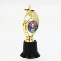 Фигура звезда на черной подставке на Выпускной "Выпускник 2026", 7 х 18,2 см