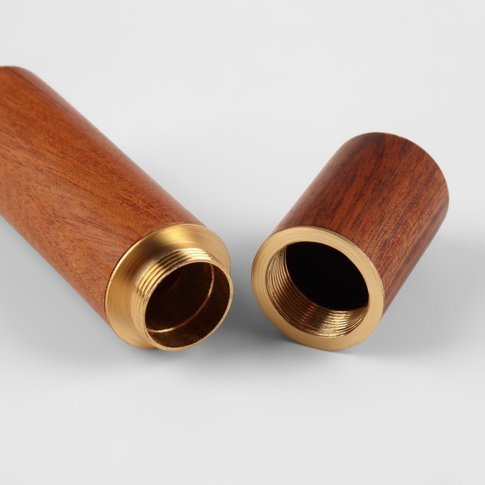 Игольница-туба, 8,5 &times; 1,7 &times; 1,7 см, цвет коричневый