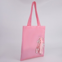 Шопер &laquo;Пуанты&raquo;, 35 х 0,5 х 40 см, с лентой, цвет розовый