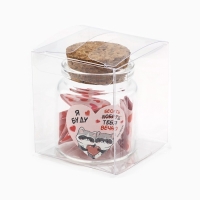 Баночка с любовными пожеланиями &laquo;Я буду любить тебя вечно&raquo;, 5,3 х 5,3 х 6 см