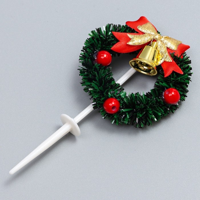 Декор для творчества &laquo;Новогодний венок&raquo;, в наборе 3 шт., размер 1 шт. &mdash; 12 &times; 5 &times; 1 см