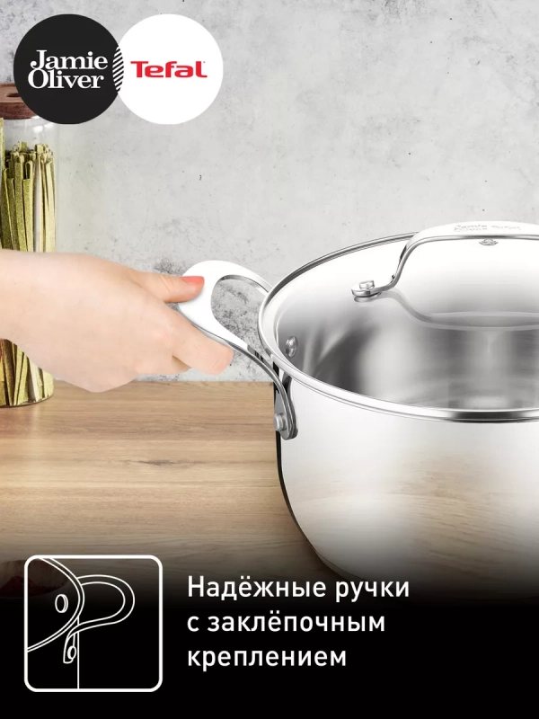 Кастрюля со стеклянной крышкой JO Kitchen Essentials 20 см