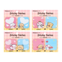 Набор 2 штуки блок с липким краем 51 х 51мм, 20 листов х 2 цвета "Милашки", МИКС Набор 2 штуки блок с липким краем 51 х 51мм, 20 листов х 2 цвета "Милашки", МИКС