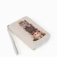 Кошелек дет 07-01-01 Июнь2527 кот, 12*1,5*9 см, 2 отд+отд/молн, д/карт, белый