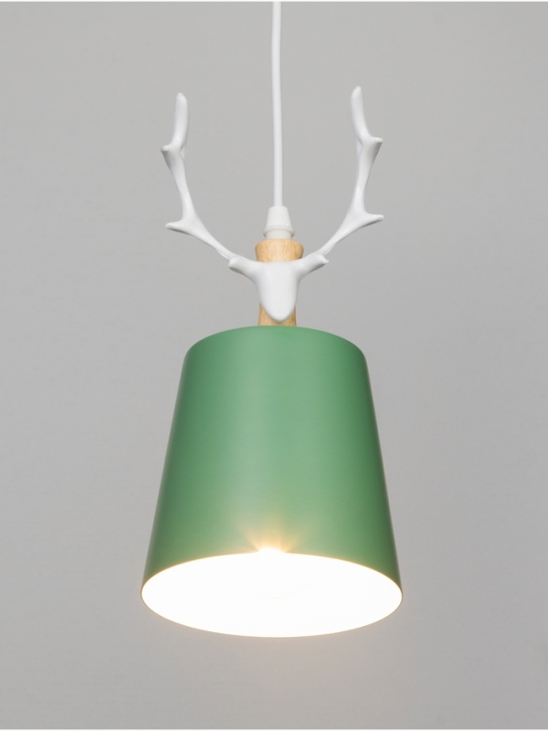 Светильник BayerLux "Олень" 1хE27 40Вт зеленый-белый 13х13х100 см