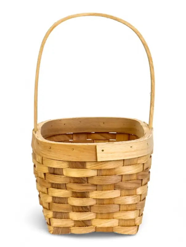 Корзина плетеная 22 х 15,5 х 12 см ручка h=13 см секвойя