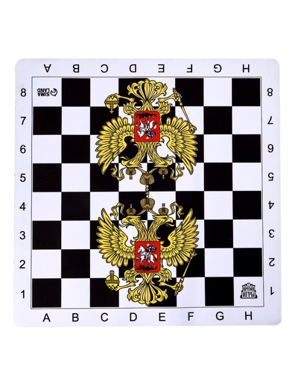 Шахматное поле "Герб" 50 х 50 х 0.2 см, каучук