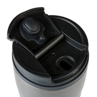 Термокружка, 350 мл, Графика, сохраняет тепло 2 ч, 13.5 х 8 см, серый металлик