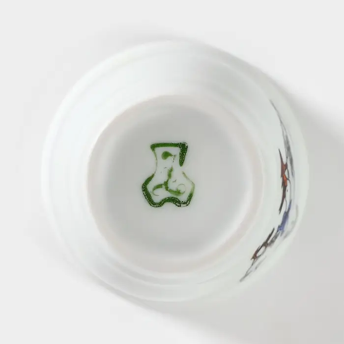 Подставка для яйца, рюмка Добрушский завод &laquo;Гуси&raquo;, 50 мл, фарфор, белая