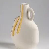 Ваза настольная керамика "Оделис" 21,5х16 см, белый