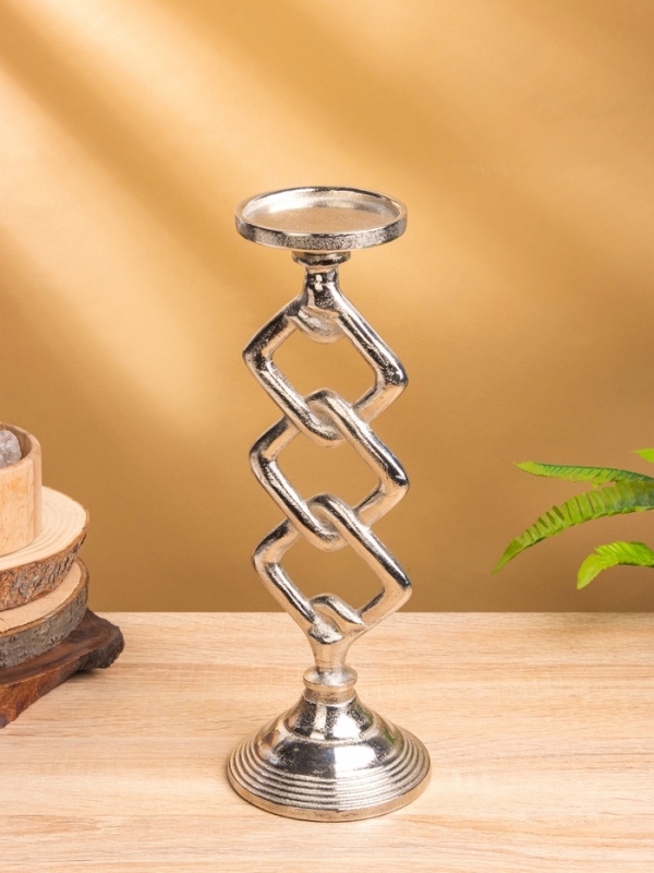 Подсвечник "Чейн" 11,5х11,5х33 см, алюминий