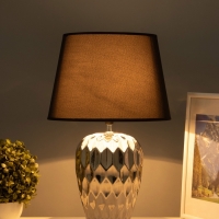 Настольная лампа "Лерой" 1х15Вт Е14 серебро 30х30х45см Настольная лампа "Лерой" 1х15Вт Е14 серебро 30х30х45см