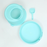 Туалет для кошек закрытый 47 x 47 x 35 см, бирюзовый Туалет для кошек закрытый 47 x 47 x 35 см, бирюзовый