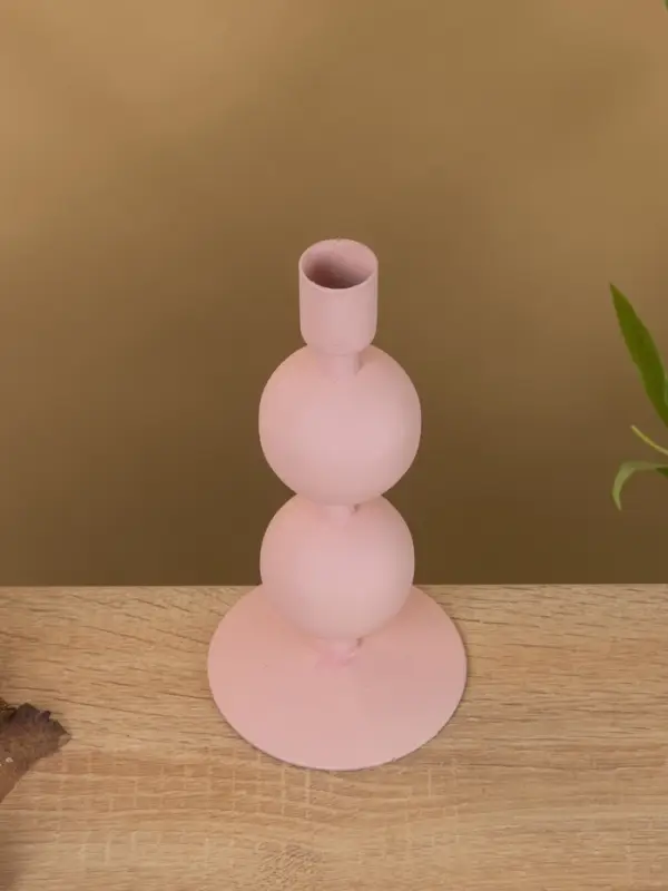 Подсвечник на 1 свечу "Зефир" с 2 сферами 8,5х8,5х18 см