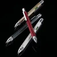 Ручка шариковая Construction, мультиинструмент, серебристая