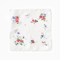 Платки носовые женские Экономь и Я "Полянка" 30*30 см, (набор 12 шт), рис. МИКС,100% пэ