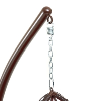 Подвесное кресло КОКОН &laquo;Капля&raquo; красная подушка, коричневая стойка