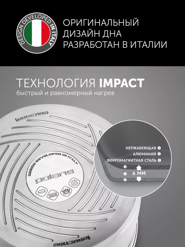 Ковш с крышкой Rialto-16SP, 1.6 литра