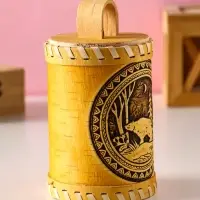 Туес "Лесной" (Медведь), D8,5 смхH(с хватком)14,5 см, береста