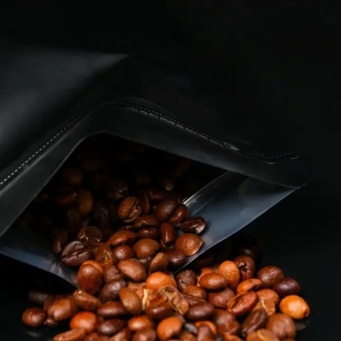 Пакет восьмишовный с дном матовый с отрывным замком , черный, 14 х 24 см