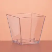 Форма пластиковая одноразовая для фуршета &laquo;Квадрат&raquo;, 60 мл, прозрачная