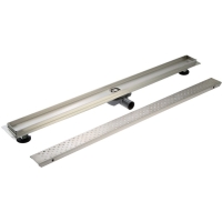 Трап ZEIN engr, c флaнцeм свободного вращ 360&deg;, 7&times;100 см, d=40/50 мм, нерж сталь, сатин