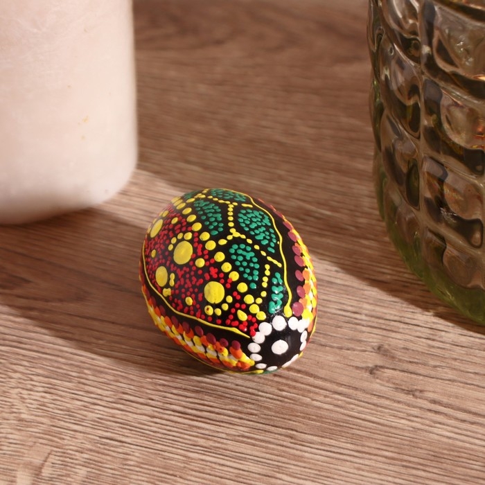 Сувенирный музыкальный инструмент Маракас Сувенирный музыкальный инструмент Маракас "Яйцо с узором - точечная роспись" 7х5х5 см