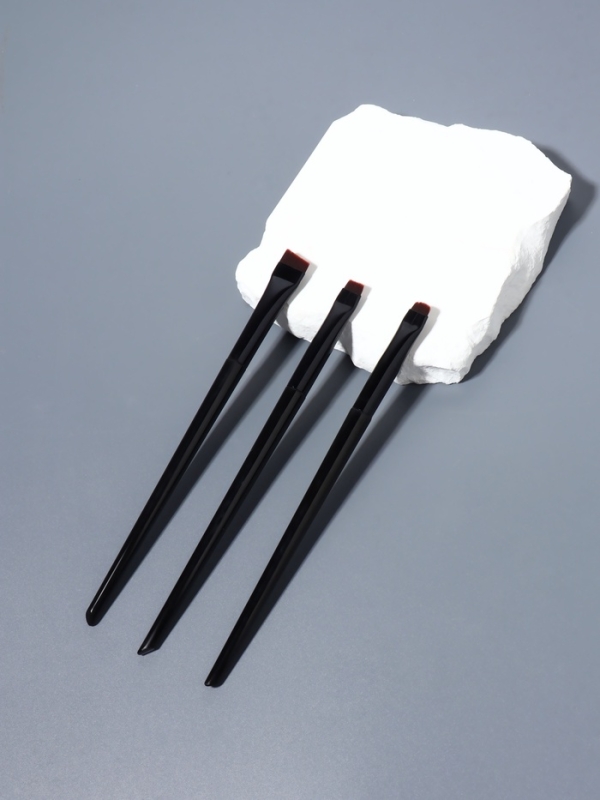 Набор кистей для макияжа, 3 предмета, чёрный