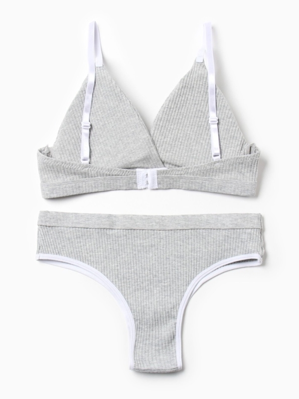 Комплект женский (топ, трусы) цвет серый, размер 44-46 Комплект женский (топ, трусы) цвет серый, размер 44-46