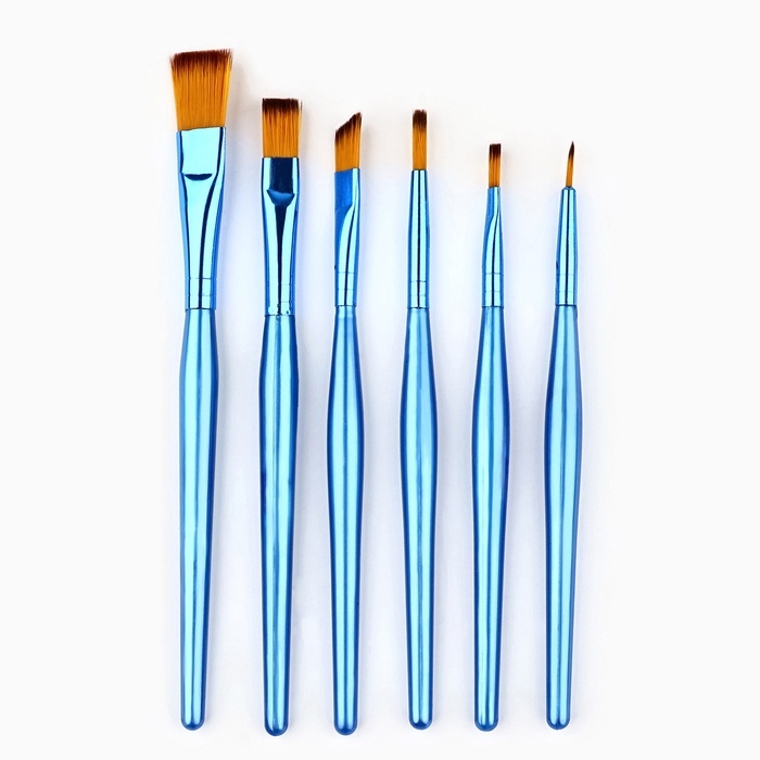 Кисть для рисования, набор синтетика плоские, 6 шт. № 1,2,3,4,5,6 &laquo;Ван Гог&raquo;