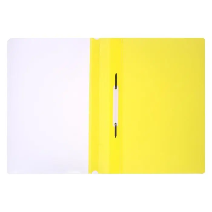 Папка-скоросшиватель Calligrata, А4, 180 мкм, жёлтая, прозрачный верх