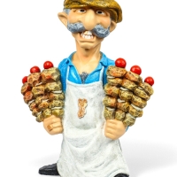 Садовая фигура из полистоуна &laquo;Шашлычник&raquo;, 60&times;29&times;40 см