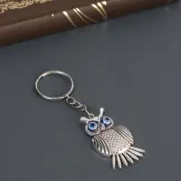 Брелок металл "Филин" серебро 4,5х2,5 см