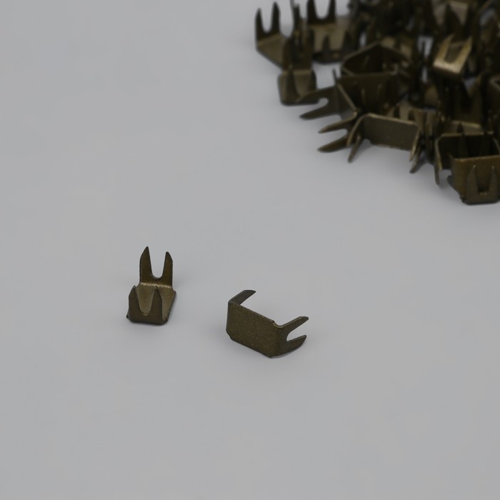 Нижний ограничитель для молнии, металлический, №5, 500 ± 20 шт, цвет антик Нижний ограничитель для молнии, металлический, №5, 500 ± 20 шт, цвет антик