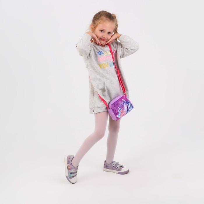 Сумка детская &laquo;Единорог и фея&raquo; из эко-кожи, на ремешке, 15х12х3 см