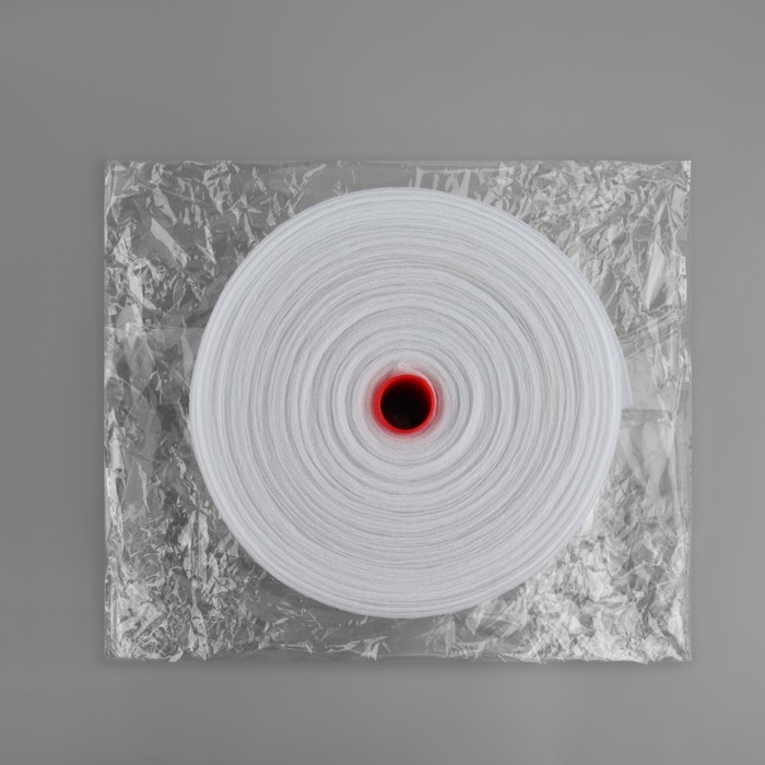 Шторная лента трубная, органза, 10 см, 50 &plusmn; 1 м, цвет прозрачный