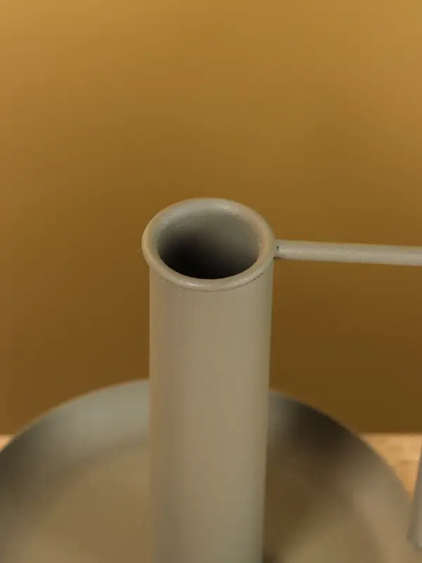 Подсвечник на 1 свечу текстурный с ручкой и блюдцем &laquo;Графит&raquo;, 10&times;10&times;9.5 +/- 0.5 см