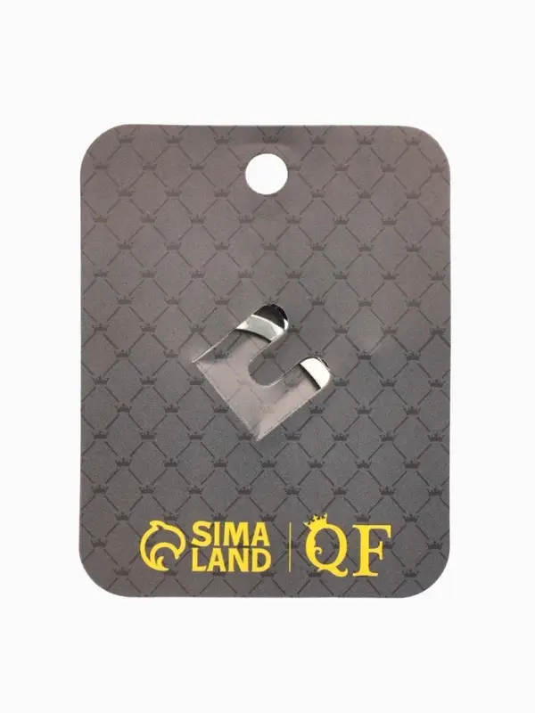 Зажим для платка "Цветок астры", цвет белый в чернёном серебре