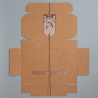 Коробка подарочная складная крафтовая, упаковка, &laquo;Сделано с любовью&raquo;, 21 х 15 х 5 см