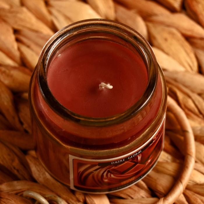Свеча в банке "Шоколад" 82 гр 6х9х9 см