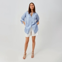 Рубашка женская MINAKU: Casual collection цвет голубой, р-р 50