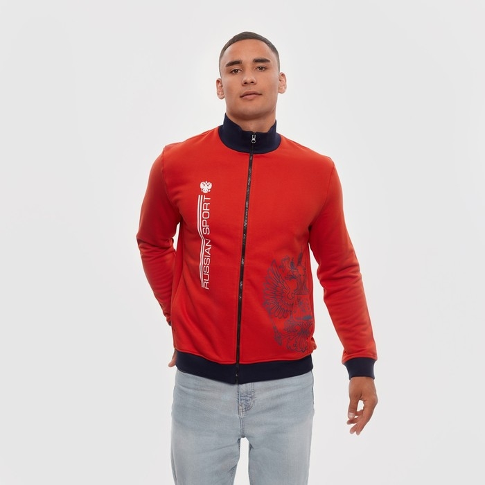 Толстовка на молнии President, размер L, цвет красный Толстовка на молнии President, размер L, цвет красный