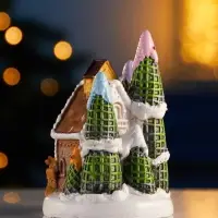 Фигура светодиодная "Дом печеньки" 10х7 см, 4 LED, LR41x3 (в компл), Т/БЕЛЫЙ