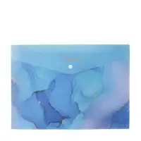 Папка-конверт на кнопке формат А4 180мкр блестящая МИКС Мрамор  (штрихкод на штуке)