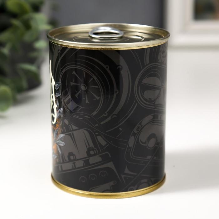 Подарочные носки в банке &laquo;Мужчина №1. 23 февраля&raquo;, (внутри носки мужские, цвет чёрный)