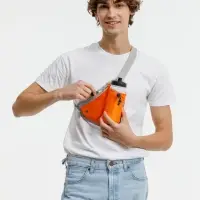 Сумка поясная с отделением для бутылки Waterun, оранжевая