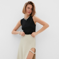 Юбка женская миди MINAKU: Classic цвет бежевый, р-р 48